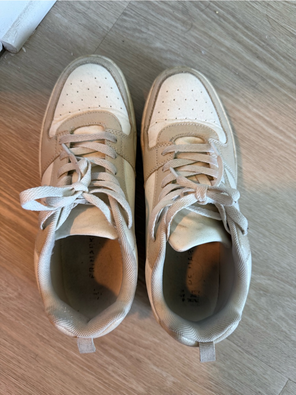 Women’s Neutral Beige & White Athletic Sneakers